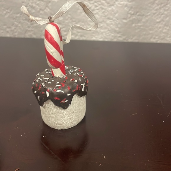 Christmas Ornament Resin Candy Cane Marshmallow 3” - Picture 2 of 4
